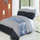 3 Piece Lydia Printed 100% Cotton Duvet Cover Set (Full/Queen)-Wholesale Beddings