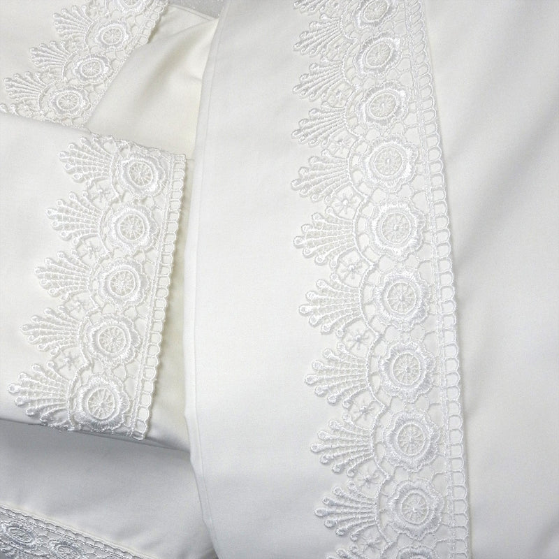 Alejandra Soft Cotton Embroidered Sheet Set - Made in USA-Wholesale Beddings