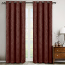 Bella Blackout Weave Paisley Grommet Curtain Panels (Set of 2)-Wholesale Beddings
