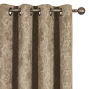 Bella Blackout Weave Paisley Grommet Curtain Panels (Set of 2)-Wholesale Beddings