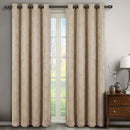 Bella Blackout Weave Paisley Grommet Curtain Panels (Set of 2)-Wholesale Beddings