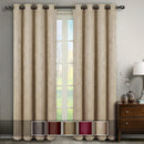 Bella Blackout Weave Paisley Grommet Curtain Panels (Set of 2)-Wholesale Beddings