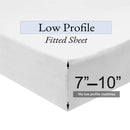 Low Profile (7-10 inches) 100% Cotton Sateen Sheet Set - USA-Wholesale Beddings