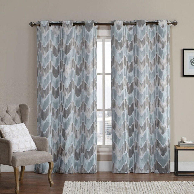 Marlie Intelligent design Blackout Weave Grommet Curtain Panels (Set of 2)-Wholesale Beddings