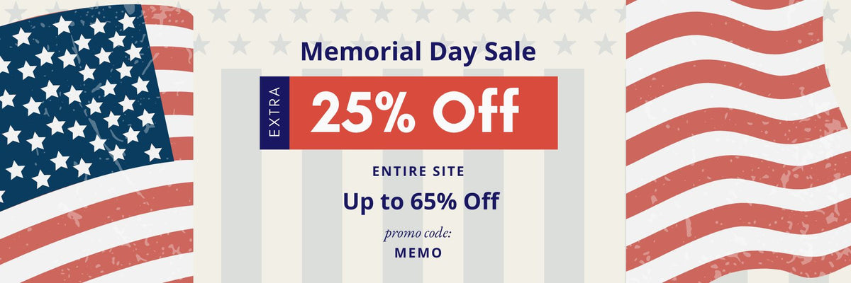 Extra 25% Off Sitewide Memorial Day Sale Code: MEMO
