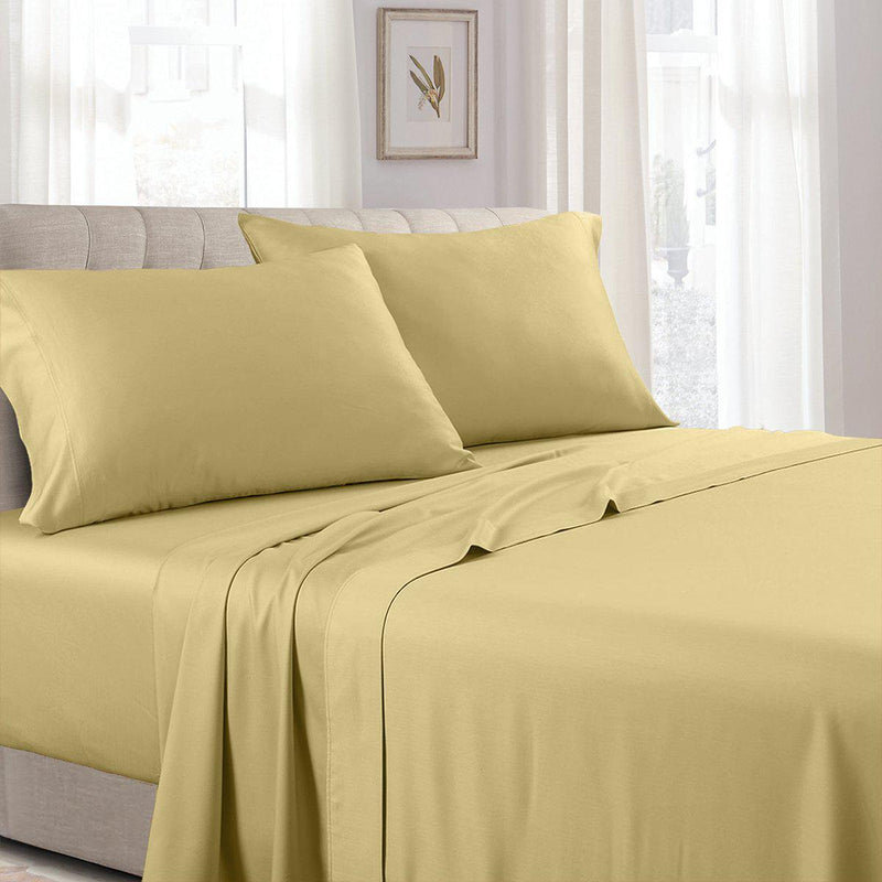100% Long-Staple Cotton Sateen Sheets 300 Thread Count Solid Bed Sheets Sets-Wholesale Beddings