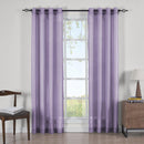 Abri Grommet Crushed Sheer Curtain Panels (Set of 2)-Wholesale Beddings