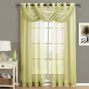 Abri Grommet Crushed Sheer Window Treatment (Single)-Wholesale Beddings