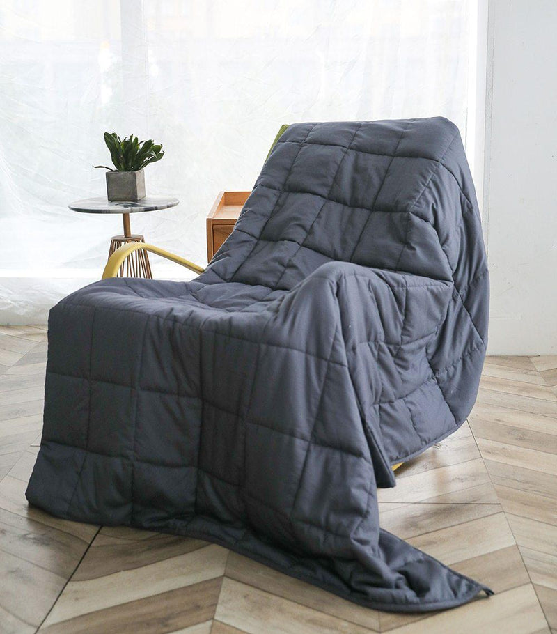 Abripedic Gray Weighted Blanket Breathable Cotton with Removable Velvet Cover Included-Wholesale Beddings