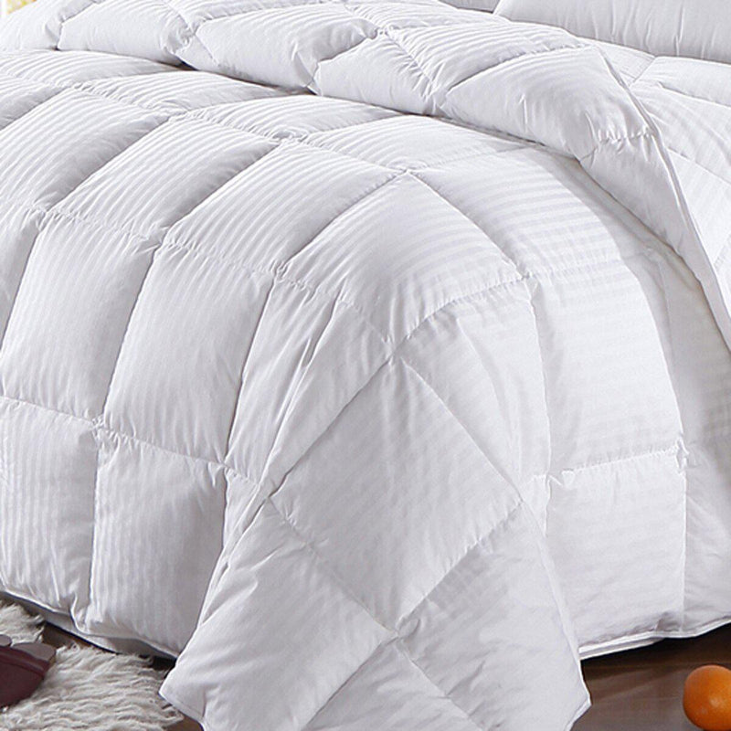 All Season White Goose Down Comforter Oversize Medium Warmth-Wholesale Beddings