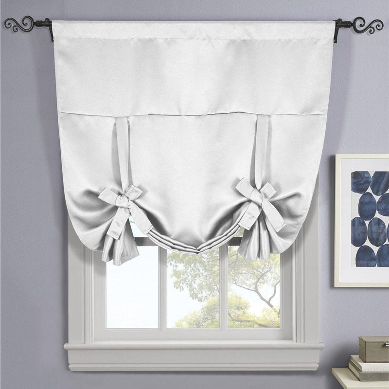 Blackout Weave Curtains Rod Pocket Tie Up Shade for Small Window ( 46" W X 63" L) Stanton-Wholesale Beddings