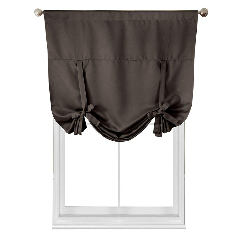 Blackout Weave Curtains Rod Pocket Tie Up Shade for Small Window ( 46" W X 63" L) Stanton-Wholesale Beddings
