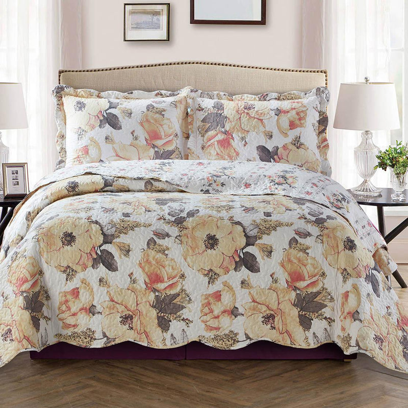 Deema Oversize Quilt Set / Bed Spread Set-Wholesale Beddings
