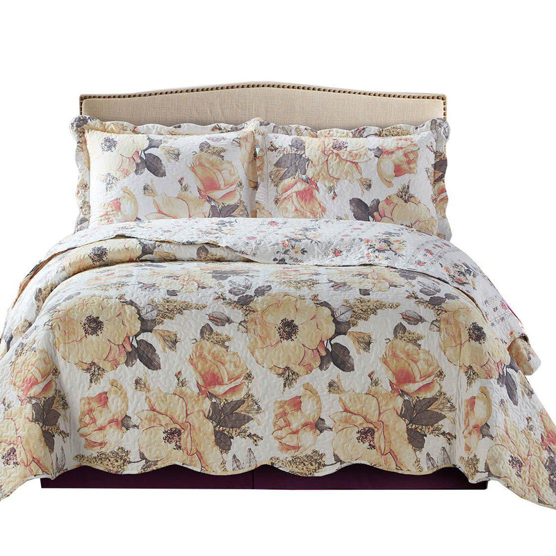 Deema Oversize Quilt Set / Bed Spread Set-Wholesale Beddings