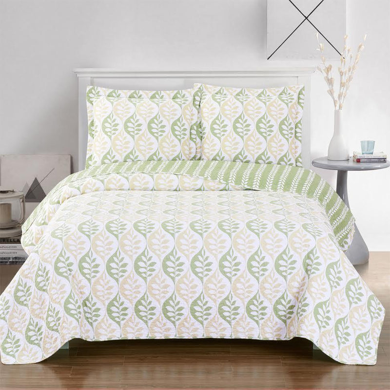 Gia floral Quilted Coverlet Oversized in Twin, Queen Or King Size-Wholesale Beddings