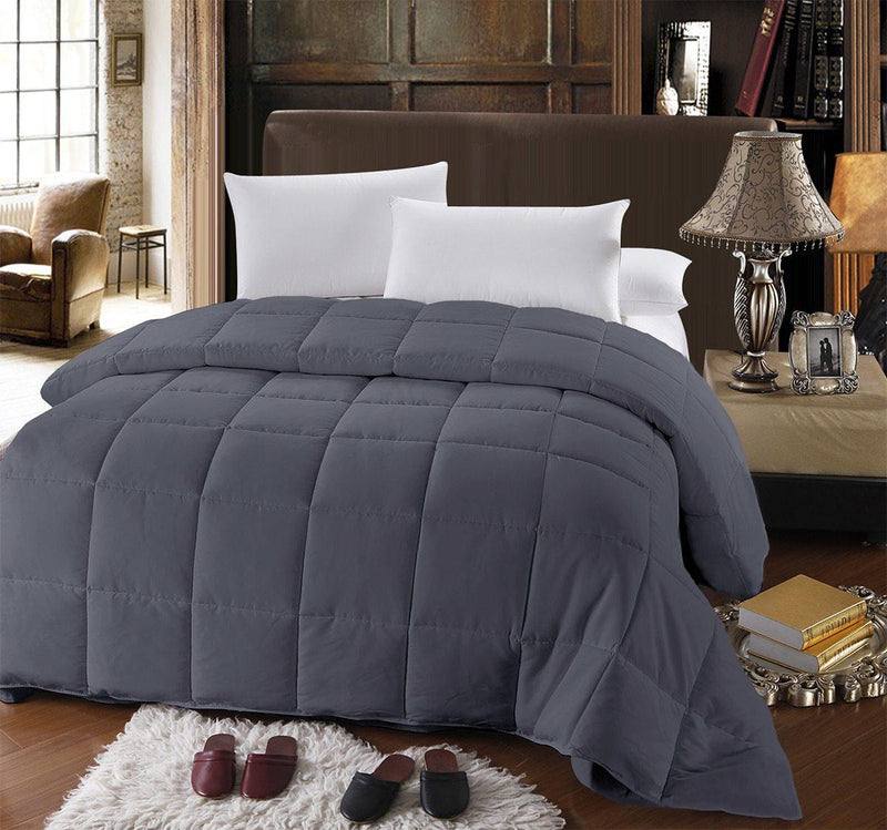 Gray Down Alternative Comforter All Season Medium Fill Weight Micro-Wholesale Beddings