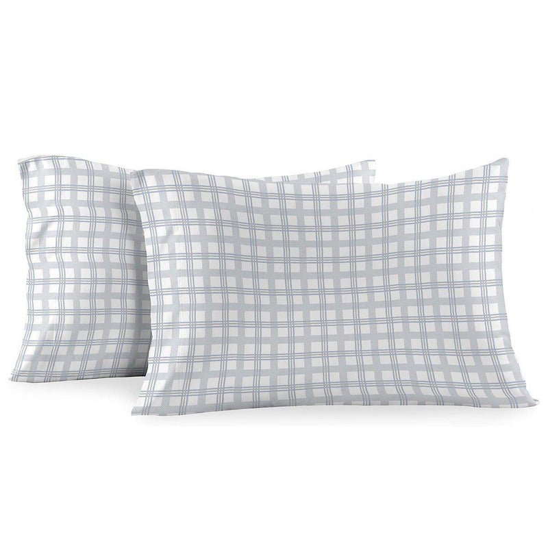 Heavyweight Printed Flannel Sheets 170GSM - Gray Check-Wholesale Beddings