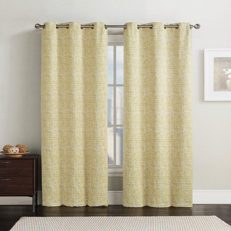 Lenox Thermal Room-Darkening Grommet Top Curtain Panels (Set of 2)-Wholesale Beddings