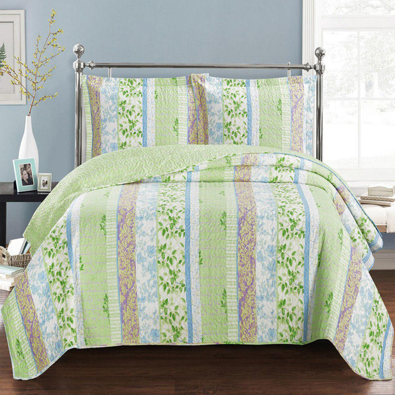 Modern Hayley Bright Spring Forest Design Quilt Set by Royal Hotel-Wholesale Beddings