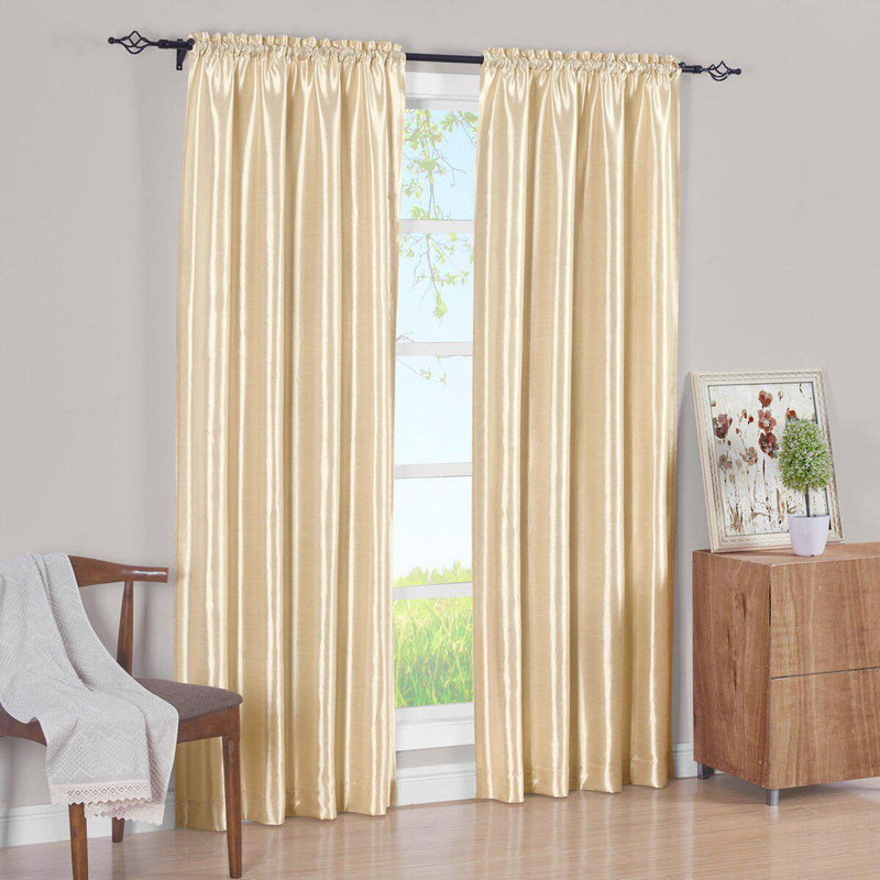 Pair Curtain Panels Soho Faux Silk (Set of 2)-Wholesale Beddings