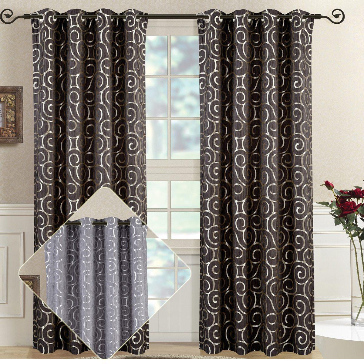 Greenland Home Tropics Curtain Panel Pair Set, 84 x Greenland Home Tropics Curtain Panel Pair Set, 84 x