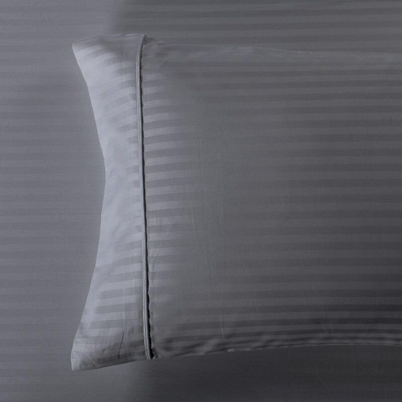 Pair of Pillowcases Wrinkle-Free 650Tc Cotton Damask Striped-Wholesale Beddings