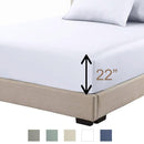 Percale Fitted Sheet Extra Deep Pockets 22 Inches (Fitted Sheet Only)-Wholesale Beddings