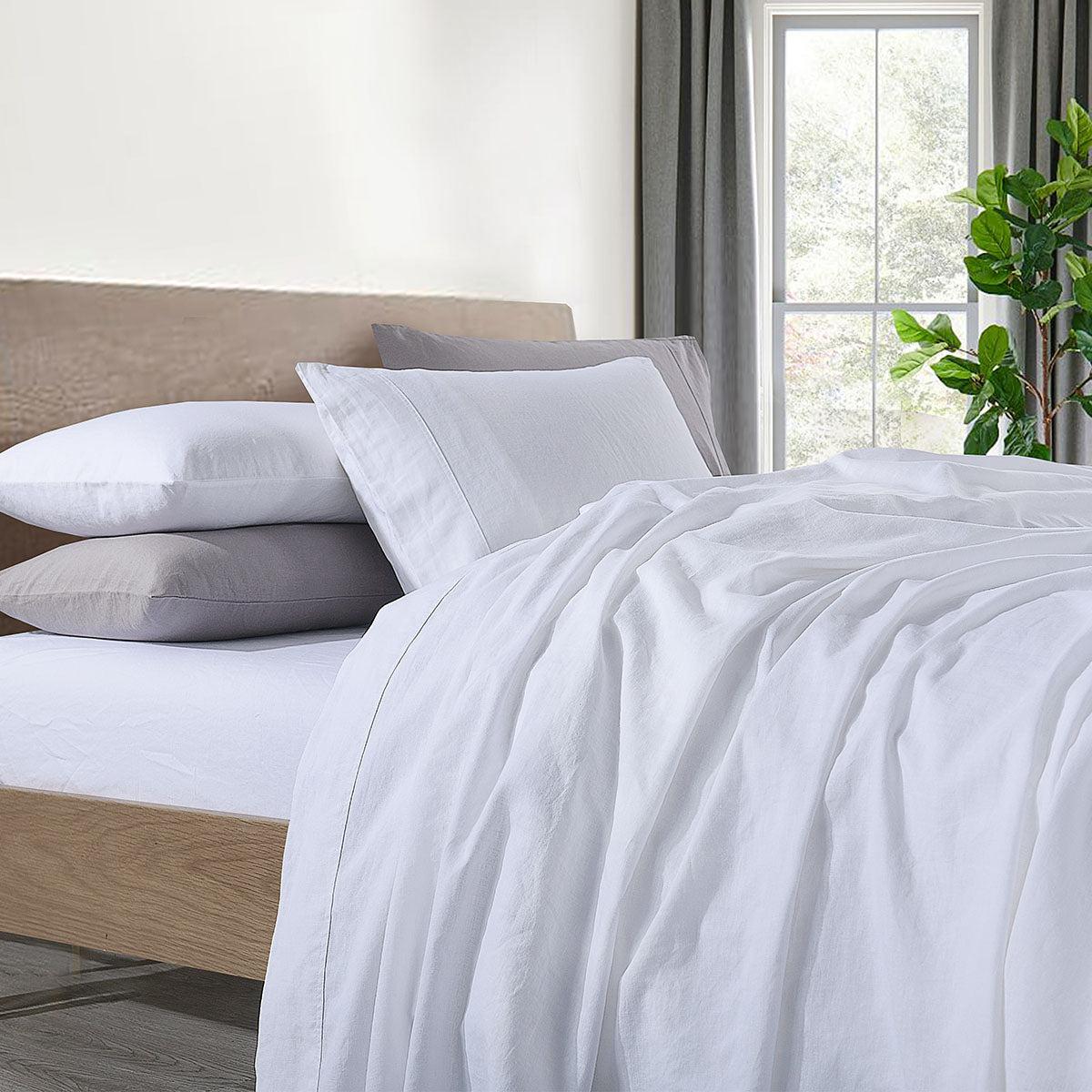 Amazon.com: Simple&Opulence Belgian Linen Sheet Set Solid