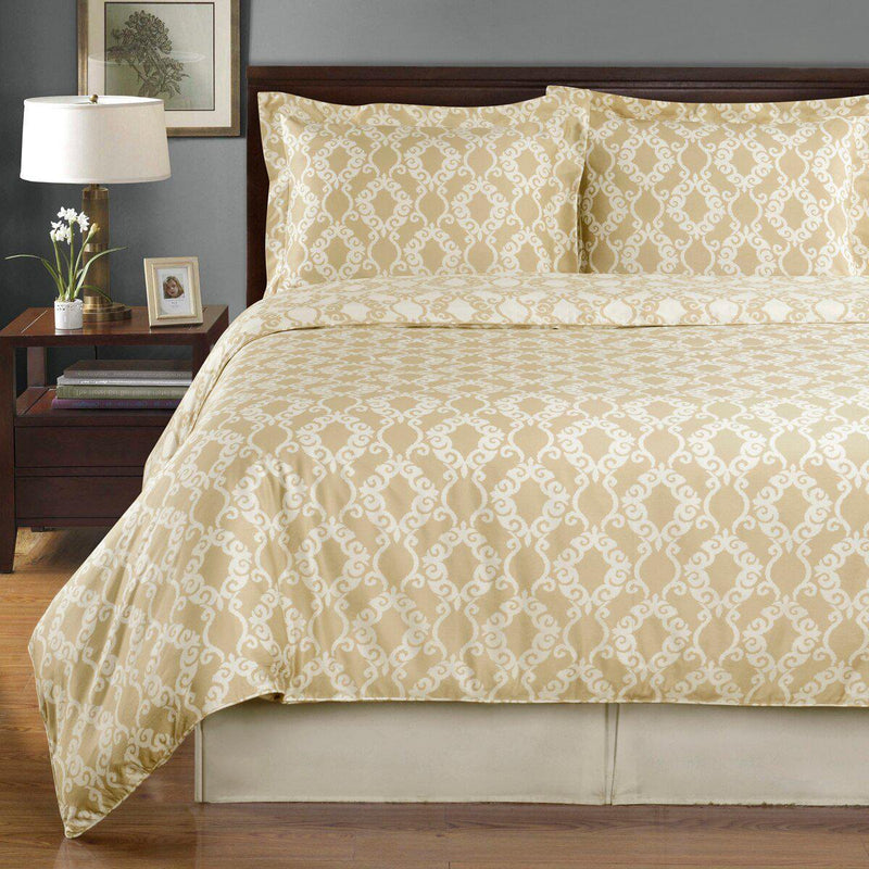 Sierra Silky Soft 100-Percent Cotton Reversible Duvet Cover Set-Wholesale Beddings