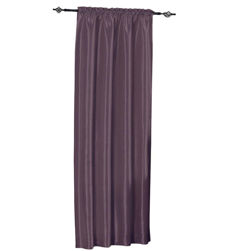 Soho Faux Silk Rod Pocket Curtain Panels- Matching Valance (Single)-Wholesale Beddings