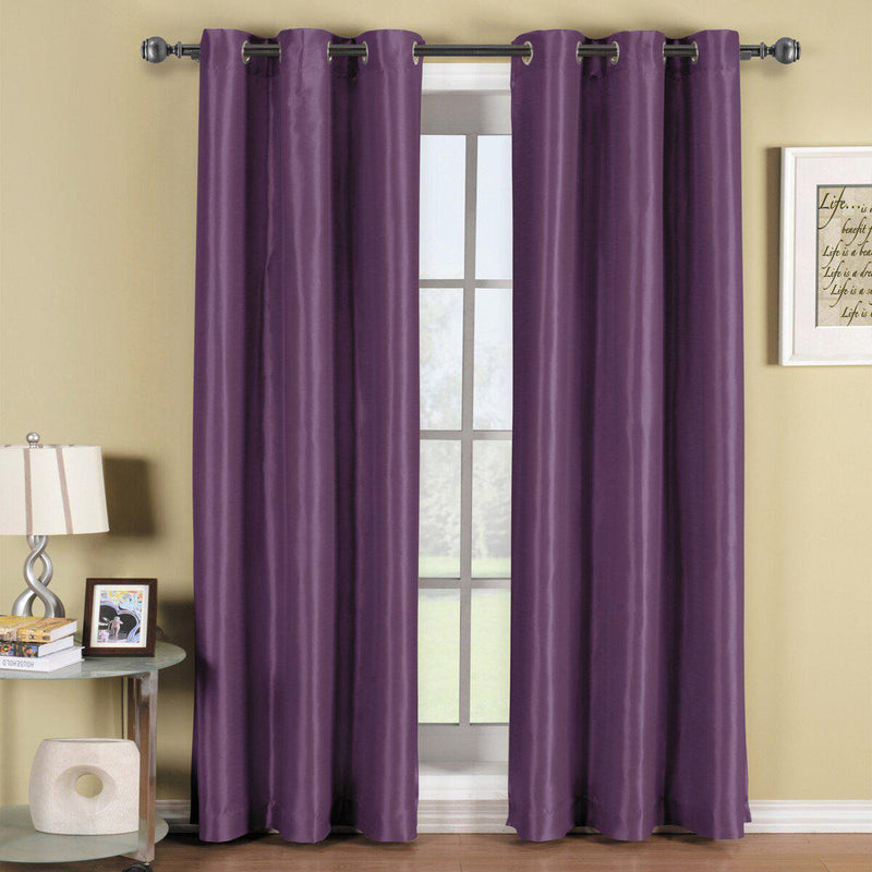 Soho Thermal Blackout Grommet Top Curtain Panels (Single)-Wholesale Beddings