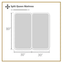 Split Queen Meridian Sheet Set 340TC Count 100% Cotton Sateen 5-Piece Sheet Set-Wholesale Beddings