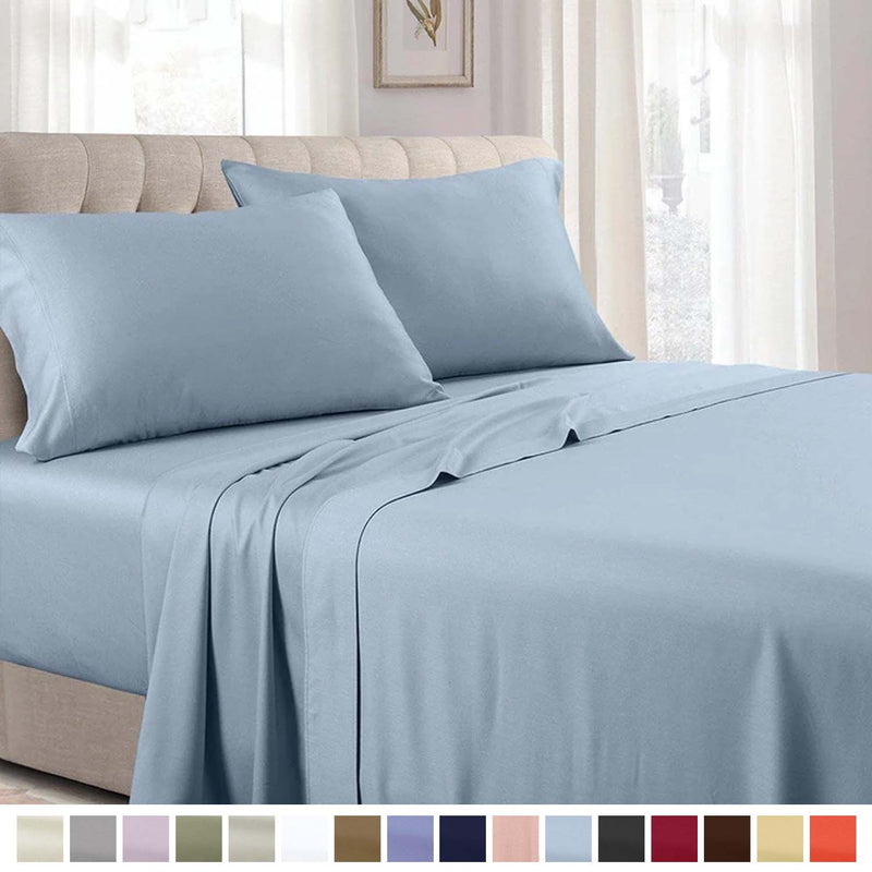 Split Top Sheets For Flex Top California King adjustable beds 300 Thread Count 100% Cotton Solid-Wholesale Beddings