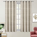 Tabitha Flower Curtains Jacquard Grommet Top Panels (Single)-Wholesale Beddings