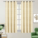 Tabitha Flower Curtains Jacquard Grommet Top Panels (Single)-Wholesale Beddings