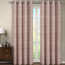 Tabitha Flower Curtains Jacquard Grommet Top Panels (Single)-Wholesale Beddings