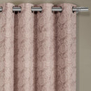 Tabitha Flower Curtains Jacquard Grommet Top Panels (Single)-Wholesale Beddings