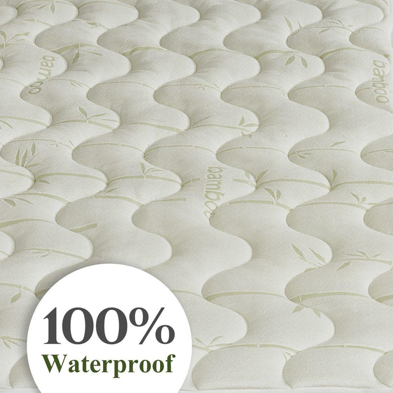 Top Split King ( Flex King ) Waterproof Bamboo Jacquard Mattress Pad-Wholesale Beddings