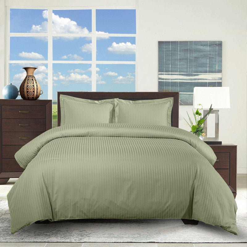 100% Cotton 300 Thread Count Striped Duvet Cover Sets-Wholesale Beddings