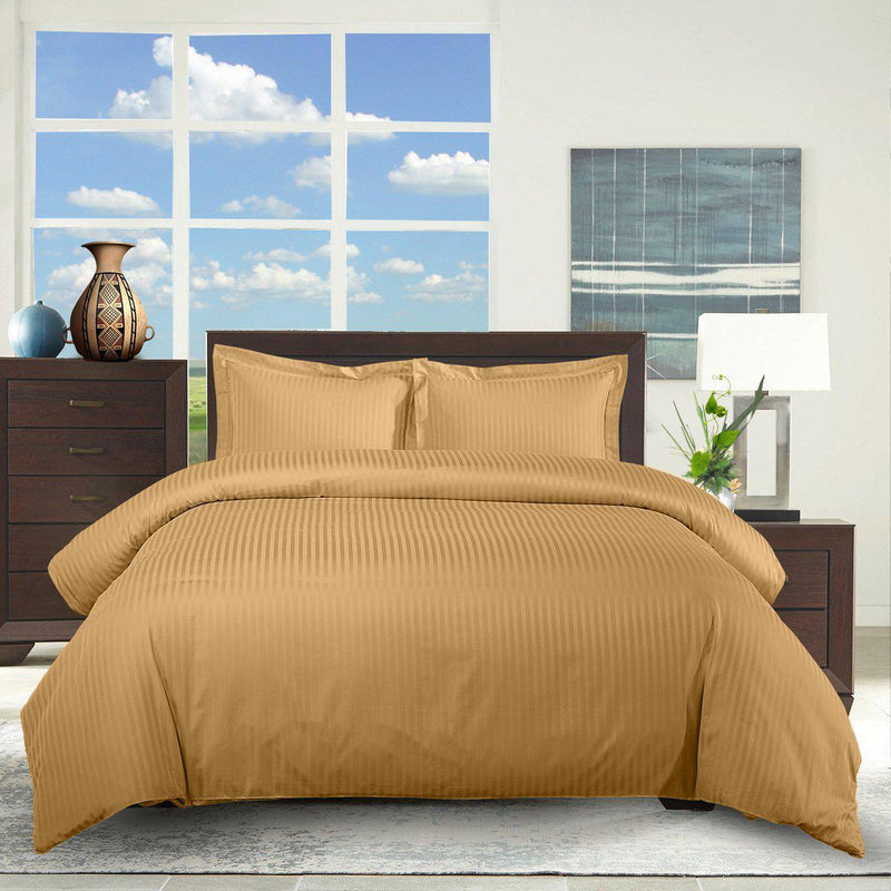 100% Cotton 300 Thread Count Striped Duvet Cover Sets-Wholesale Beddings