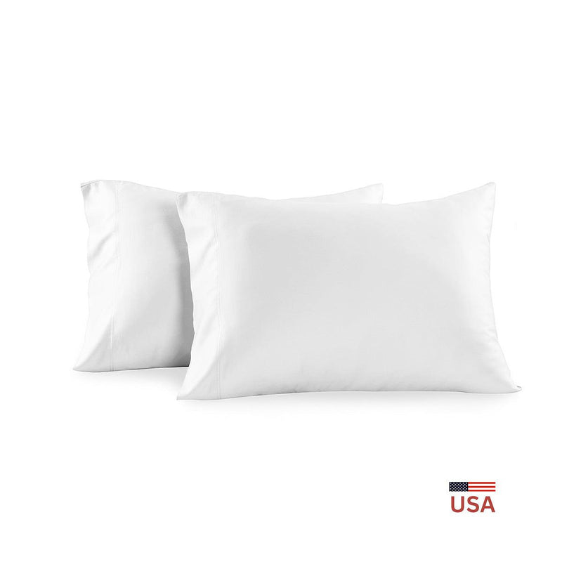 100% Cotton Sateen Pillowcases (Pair) Made In USA-Wholesale Beddings