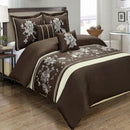 5 Piece Myra 100% Cotton Chocolate Duvet Cover Set-Wholesale Beddings