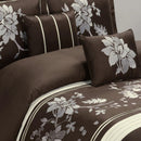 5 Piece Myra 100% Cotton Chocolate Duvet Cover Set-Wholesale Beddings