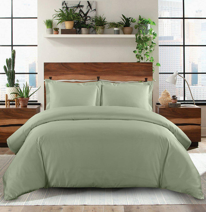 600 Thread Count 100% Cotton Solid Duvet Cover Set-Wholesale Beddings