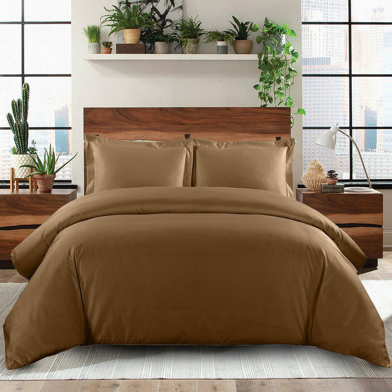600 Thread Count 100% Cotton Solid Duvet Cover Set-Wholesale Beddings