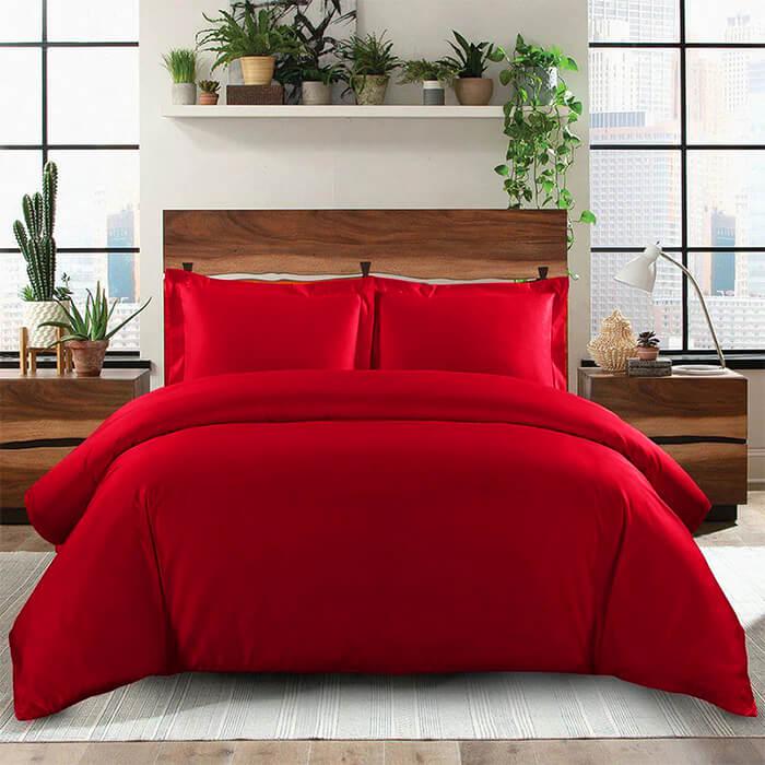 600 Thread Count 100% Cotton Solid Duvet Cover Set-Wholesale Beddings