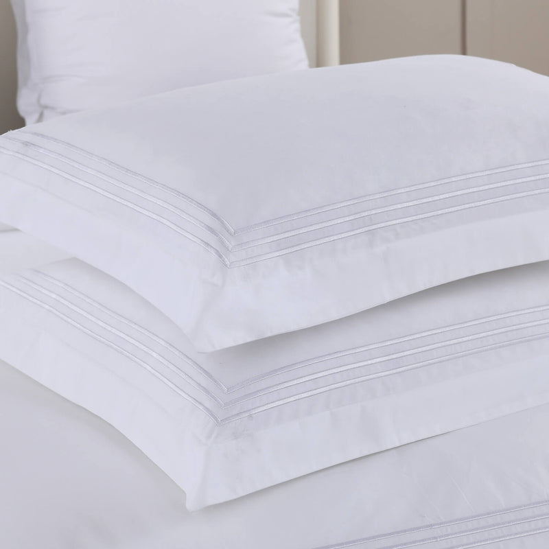 Adeline Percale Embroidered Duvet Cover Set - 100% Cotton-Wholesale Beddings