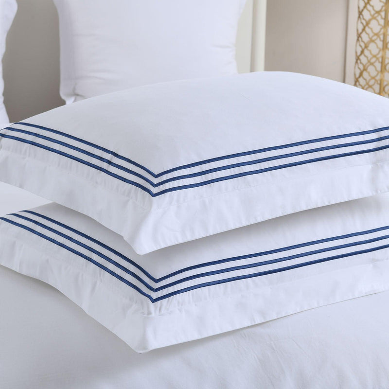 Adeline Percale Embroidered Duvet Cover Set - 100% Cotton-Wholesale Beddings