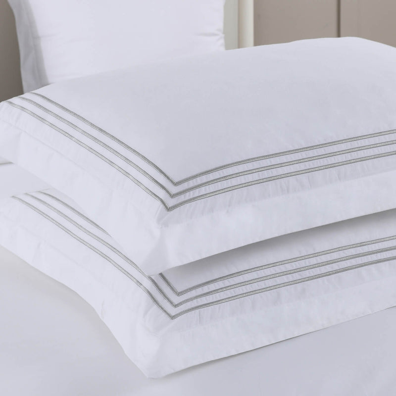 Adeline Percale Embroidered Duvet Cover Set - 100% Cotton-Wholesale Beddings