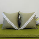 Alejandra Throw Pillow Covers (2PC) 18 X 18 Inches 100% Cotton Sateen-Wholesale Beddings